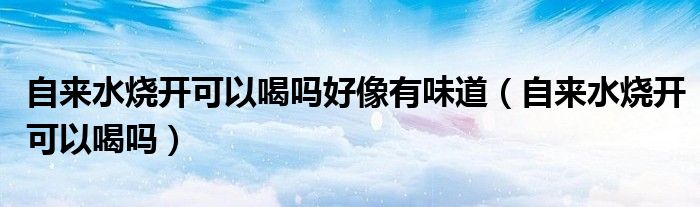 自来水烧开可以喝吗好像有味道(自来水烧开可以喝吗)