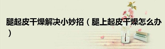 腿起皮干燥解决小妙招(腿上起皮干燥怎么办)