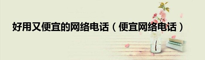好用又便宜的网络电话(便宜网络电话)