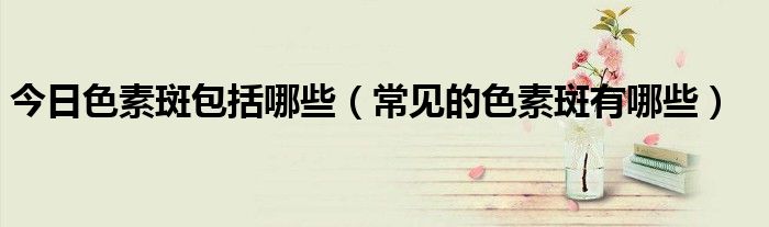 今日色素斑包括哪些(常见的色素斑有哪些)