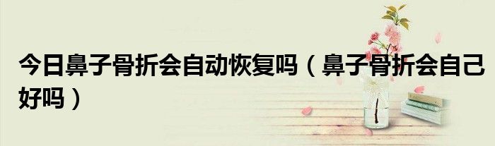 今日鼻子骨折会自动恢复吗(鼻子骨折会自己好吗)