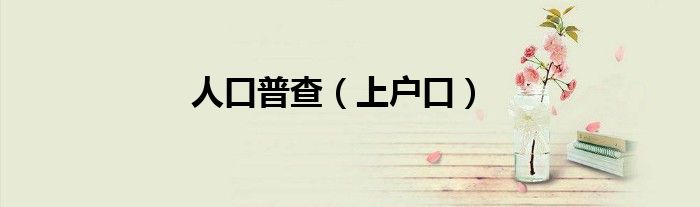 人口普查（上户口）