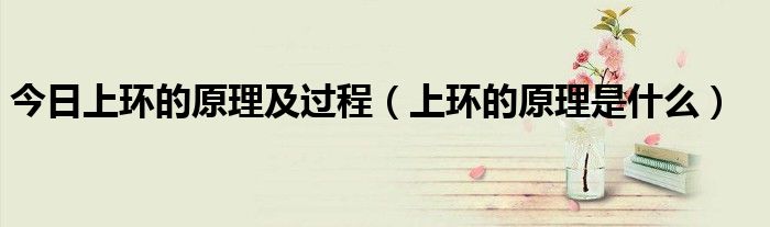 今日上环的原理及过程(上环的原理是什么)