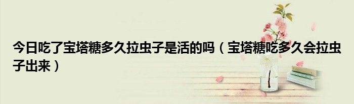 今日吃了宝塔糖多久拉虫子是活的吗(宝塔糖吃多久会拉虫子出来)