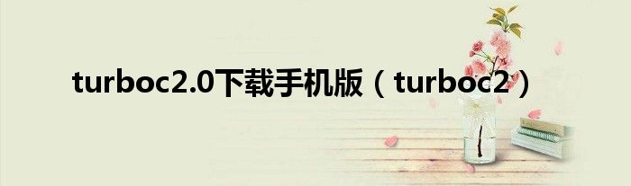 turboc2.0下载手机版(turboc2)