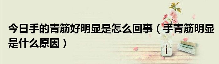 今日手的青筋好明显是怎么回事(手青筋明显是什么原因)