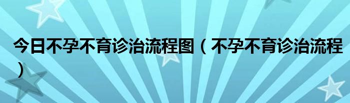 今日不孕不育诊治流程图(不孕不育诊治流程)