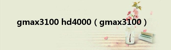 gmax3100 hd4000(gmax3100)