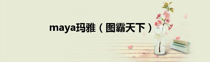 maya玛雅(图霸天下)