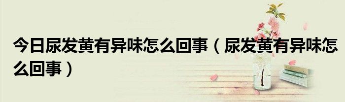 今日尿发黄有异味怎么回事(尿发黄有异味怎么回事)