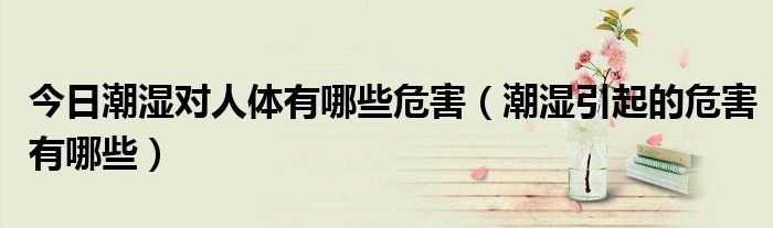 今日潮湿对人体有哪些危害(潮湿引起的危害有哪些)