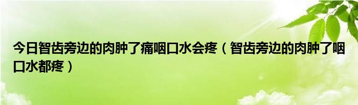 今日智齿旁边的肉肿了痛咽口水会疼(智齿旁边的肉肿了咽口水都疼)