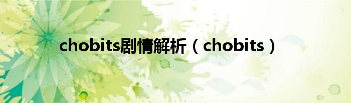 chobits剧情解析(chobits)