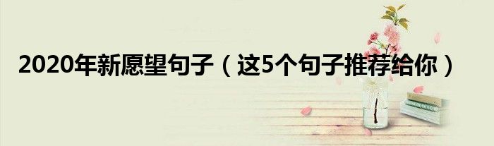 2020年新愿望句子(这5个句子推荐给你)