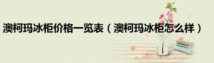 澳柯玛冰柜价格一览表（澳柯玛冰柜怎么样）