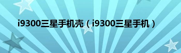 i9300三星手机壳(i9300三星手机)