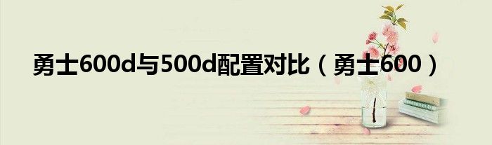 勇士600d与500d配置对比(勇士600)