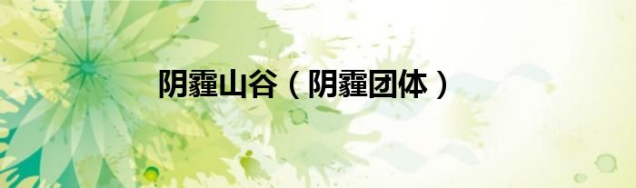 阴霾山谷(阴霾团体)