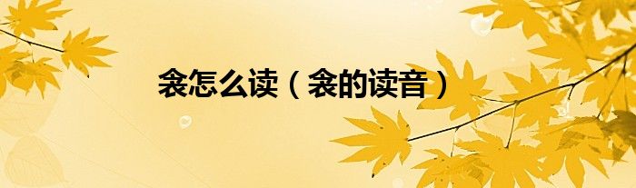 衾怎么读(衾的读音)