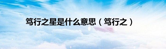 笃行之星是什么意思(笃行之)