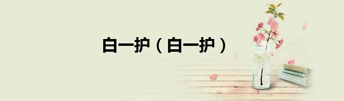 白一护（白一护）