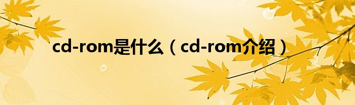 cd-rom是什么(cd-rom介绍)