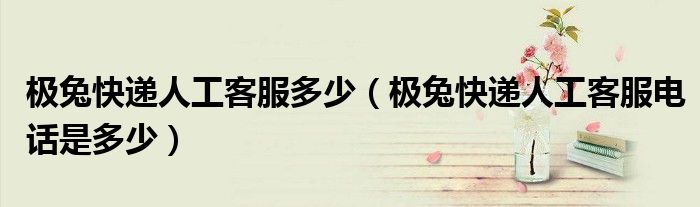 极兔快递人工客服多少(极兔快递人工客服电话是多少)