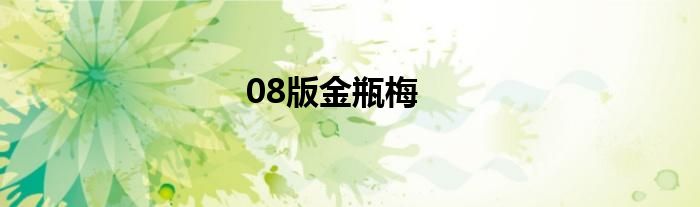 08版金瓶梅