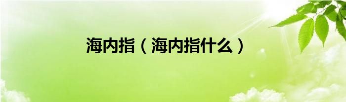 海内指(海内指什么)