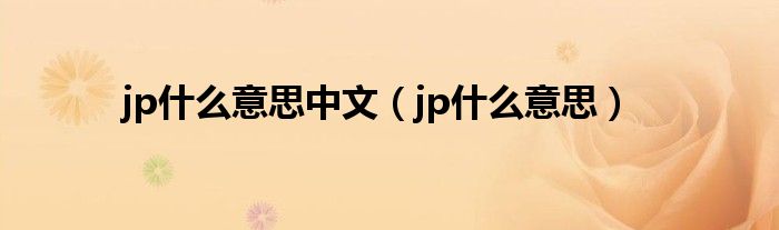 jp什么意思中文(jp什么意思)