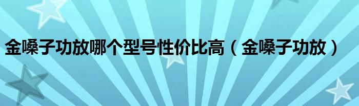 金嗓子功放哪个型号性价比高(金嗓子功放)