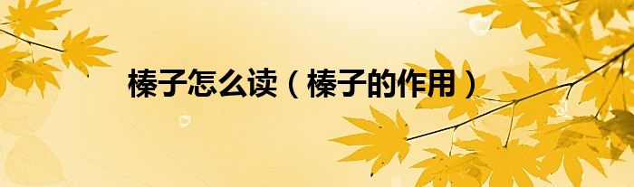 榛子怎么读(榛子的作用)