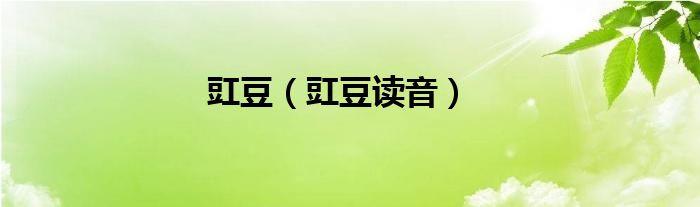 豇豆（豇豆读音）