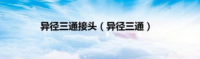 异径三通接头（异径三通）