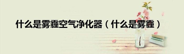 什么是雾霾空气净化器（什么是雾霾）