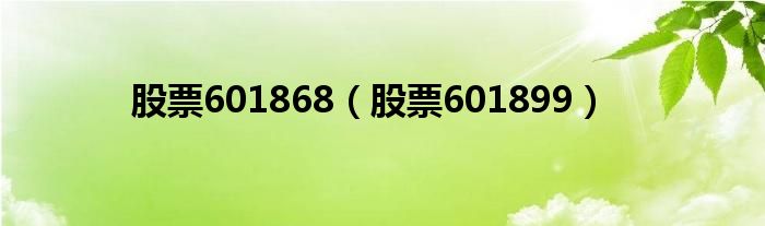 股票601868(股票601899)