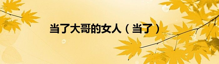 当了大哥的女人（当了）