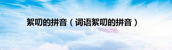 絮叨的拼音(词语絮叨的拼音)