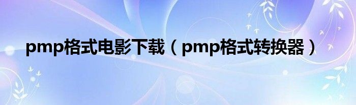 pmp格式电影下载(pmp格式转换器)