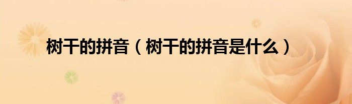 树干的拼音(树干的拼音是什么)