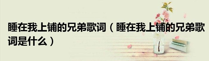 睡在我上铺的兄弟歌词(睡在我上铺的兄弟歌词是什么)