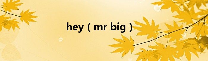 hey(mr big)