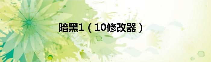 暗黑1（10修改器）