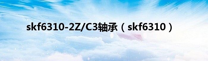 skf6310-2Z/C3轴承(skf6310)