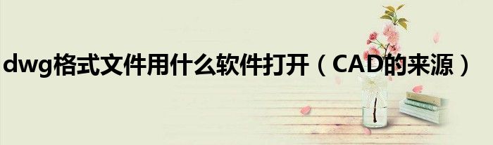 dwg格式文件用什么软件打开(CAD的来源)