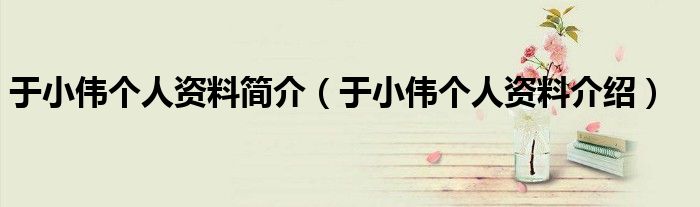 于小伟个人资料简介(于小伟个人资料介绍)
