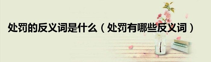 处罚的反义词是什么(处罚有哪些反义词)