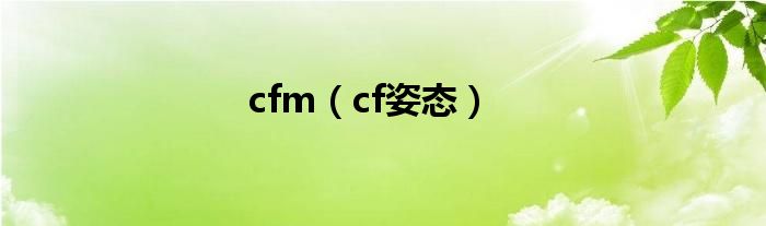 cfm（cf姿态）