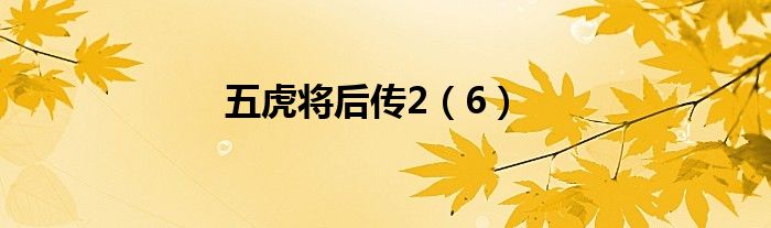 五虎将后传2（6）