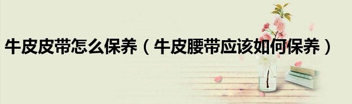 牛皮皮带怎么保养(牛皮腰带应该如何保养)